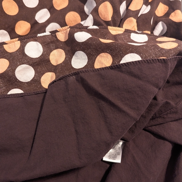 Stylish Polka Dot Midi Skirt - Black, White, and Brown - Picture 4 of 6